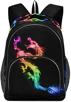 Dječji ruksak Fire Rainbow Dragon Three Layer Arc Bookbag za dječake Djevojke Osnovna škola Ležerne prilike putne torbe Laptop Daypack Jedna veličina