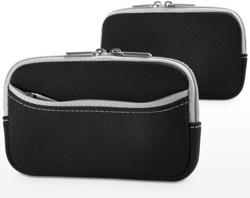 Boxwave futrola za čast 3C - SOFTSUIT SA DJECKOM, meka torbica Neoprene poklopac patentni zatvarač džep za čast 3c - jet crni sa sivom oblogom