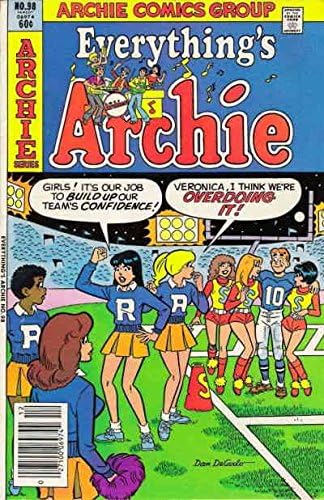 Sve je Archie # 98 FN; Archie comic book / Decembar 1981 fudbalska navijačica