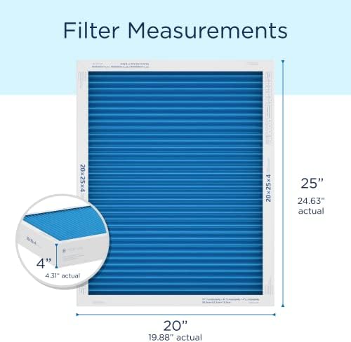 Medify Air 20x25x4 Filter-HEPA čišćenje vazduha-plisirani HVAC AC peći filteri za vazduh zamena - stvarna