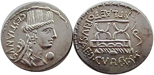 Srebrna drevna rimska spoljna replika komemorativne kovanice kovanice Amaterski zanat za zanat Suvenir House
