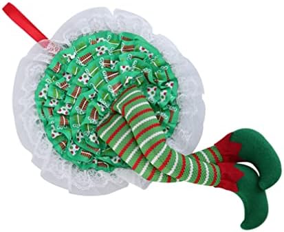 Yardwe Roditeljištinski ukrasi Božićne noge viseći ukrasi Božićni lopov vijenac za odmor Xmas Tree Elf Noge Plish Garland Domaći ukrasi za prozor vrata Prozor Garland