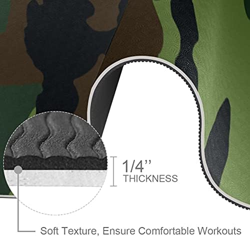 Siebzeh tamnozelena vojna kamuflažna šara Premium debela prostirka za jogu Eco Friendly Rubber Health &