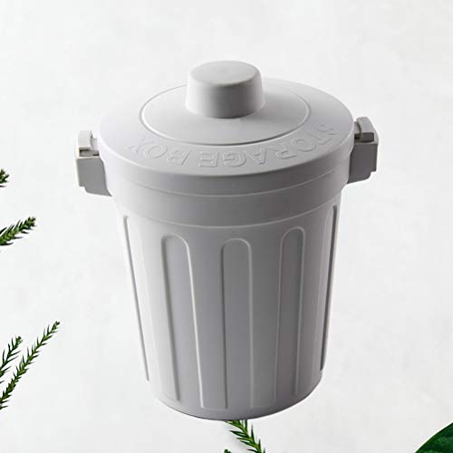 Doitool kanta za smeće Plastična desktop kanta za smeće sa poklopcem Mini kontejner za smeće sa preklopnim vrhom za kućni dnevni boravak