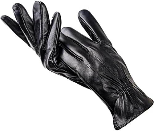 N / A vozačke tanke meke muške kožne rukavice, tople zimske rukavice kože muške, crne rukavice muške zime