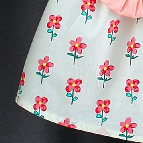 KAGAYD haljina za djevojčice djevojčice Dječiji leteći rukav cvjetni printovi ljetna plaža sarafan haljine