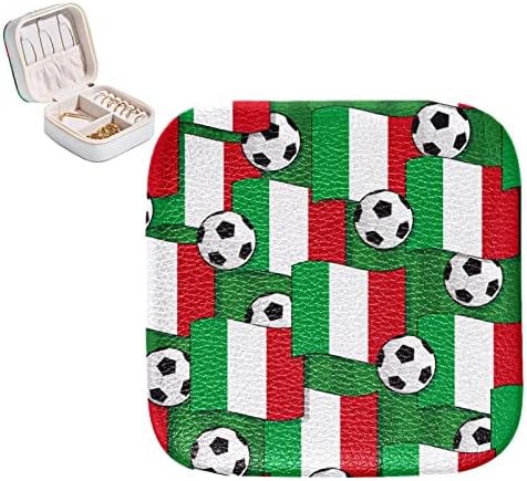 Javenproeqt Mala kutija za putovanja za žene Djevojke, Italija Flags Fudbal kuglice Mini nakit Organizovanje