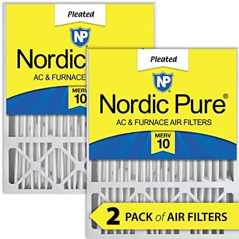 Nordic Pure 20x25x5 MERV 10 Pleated Lennox X6673_X6675 zamjena AC peći filteri za zrak 2 Pakovanje