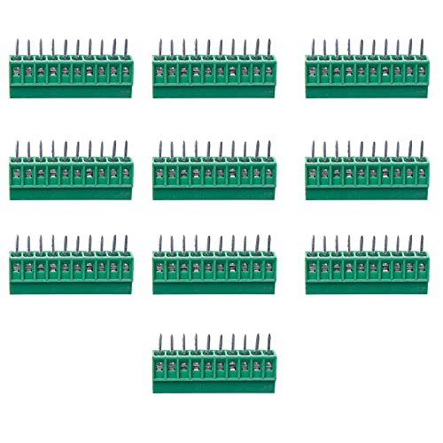 Treedix 10 kom vijčani terminalni blok 2,54 mm 6A 150v Pitch zeleni PCB univerzalni vijčani terminalni blok