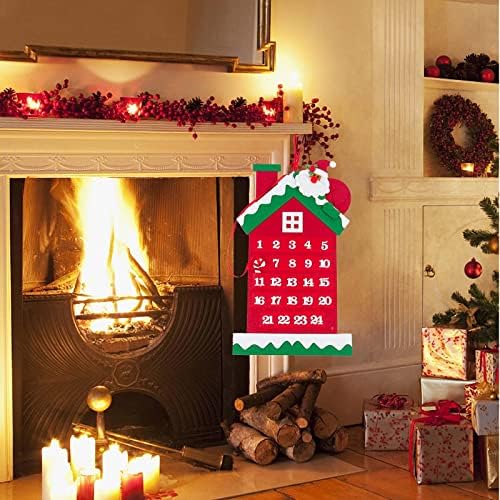 Božić 24 dana odbrojavanje kalendar Božić ukras zalihe netkani kalendar privjesak božićno drvo u obliku