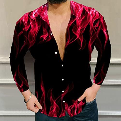 Košulje s dugim rukavima za muškarce muške košulje od tiskanih majica casual labave haljine