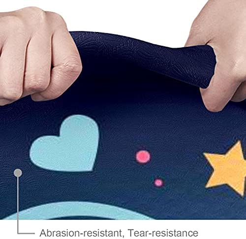Siebzeh Happy Unicorn Premium Thick Yoga Mat Eco Friendly Rubber Health & amp; fitnes non Slip Mat za sve