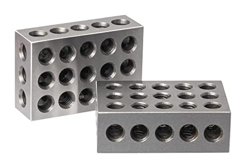 Colton Industrial Tools 10078 | Ultra precizni 1-2-3 blok set, set od 2, 23 rupe, vijci sa utičnicom i HEX