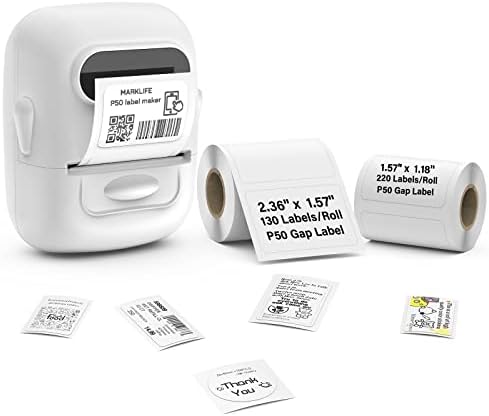 MARKLIFE Label Maker Machine sa 2 trake barkod Label Printer-Mini Portable Bluetooth termo Labeler za adresu