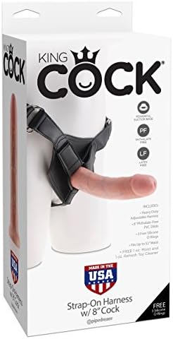 Pipedream King Cock remen-on pojas sa penisom, 8, meso