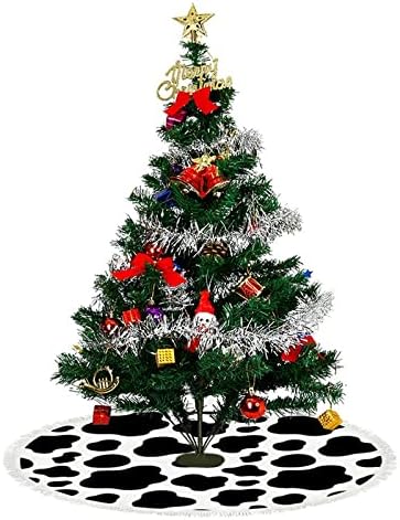 Krav uzorak smiješna suknja za božićnu drvcu sa kratkim plišanim plišanjem, 3 veličine