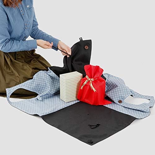 Furoshiki multifunkcionalna torba i prostirka, japanska tradicionalna tkanina za umotavanje, crna / crvena