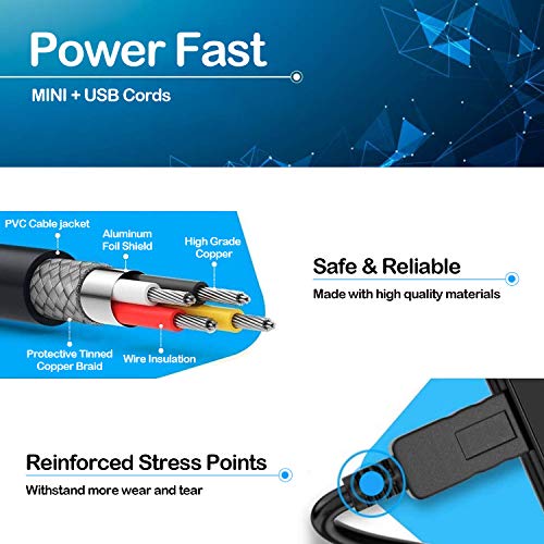 XINYUWIN Mini USB 5Pin kabl za napajanje 5ft kompatibilan sa Garmin GPS Navigator Nuvi 50lmt 52lm 55lmt