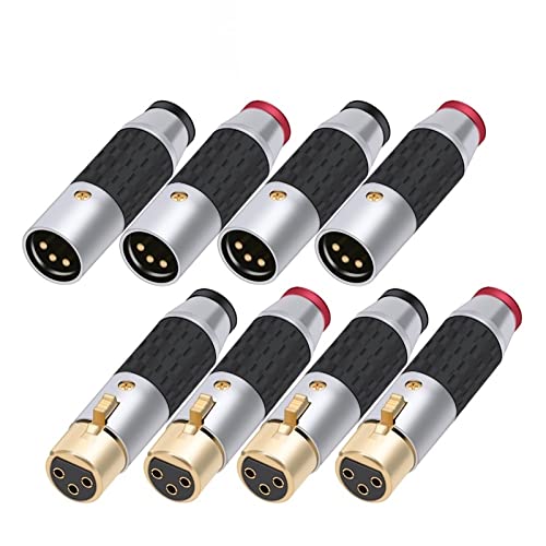 Soyen X L r konektor za mikrofonski kabl XLR-ženski ili XLR-muški 3-pinski ravni crni crveni utikač 10 kom