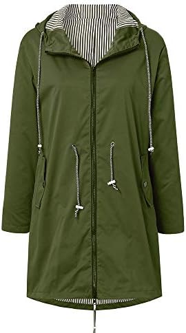 Kišna jakna za žene lagana čvrsta boja aktivna vanjska sportska odjeća jakna modna lagana kabanica s kapuljačom