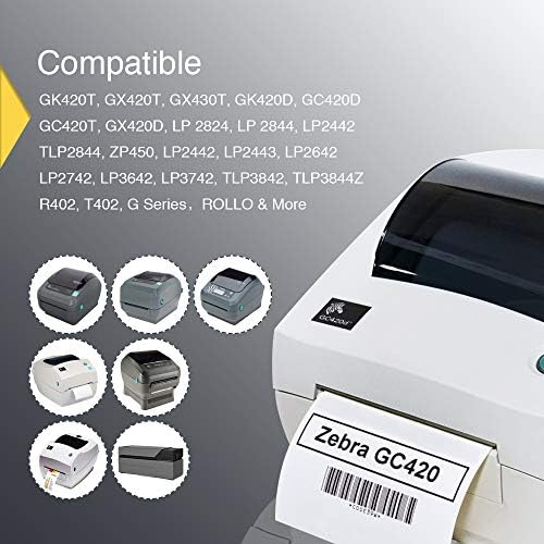BETCKEY-1 x 0.5 male oznake kompatibilne sa Zebra & više Label Printer,Premium Adhesive & perforirani [20