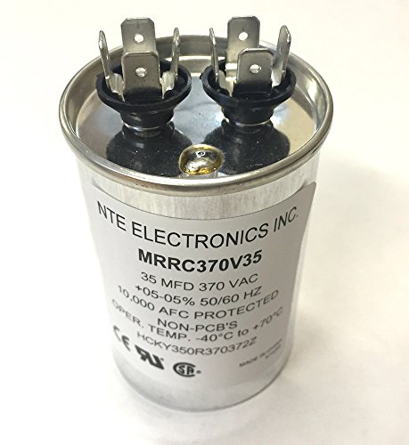 Nte Electronics MRRC370V35 serija MRRC okrugli Motor Run AC elektrolitički kondenzator, Okrugli aluminijumski