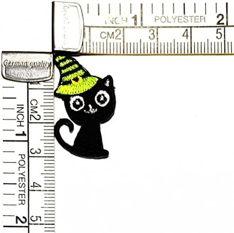 Kleenplus Mini crne zakrpe za mačke naljepnica vještica stripovi crtani željezo na tkanini aplikacija DIY