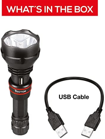 Vektorska LED lampa Tl601pv, punjiva, vodootporna, 1000 lumena, USB Port za punjenje + USB Powerbank za