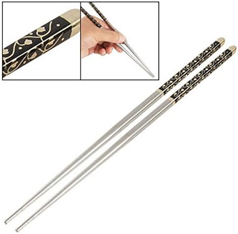 Mallofusa Par Kineski Chopstickss Nehrđajućeg Čelika Metal Chopstickss Trg Elegantan Obrazac