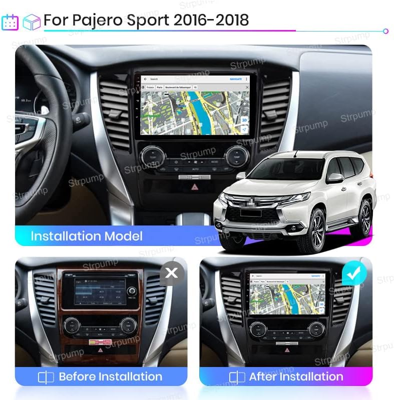 9 3+32GB Android 10 u Dash Auto Stereo Radio za Mitsubishi Pajero Sport 17 18 GPS navigaciona Glavna