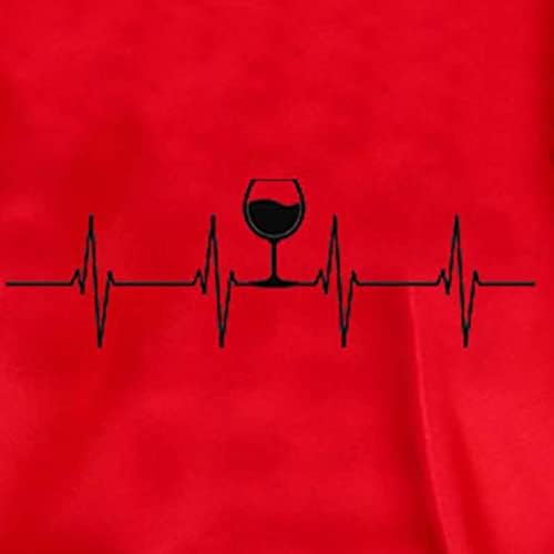 OPLXUO EKG Crveno vino Pitilo za piće Stresnje stres Reljef WINE staklene umjetnosti dukseve za žene prevelike