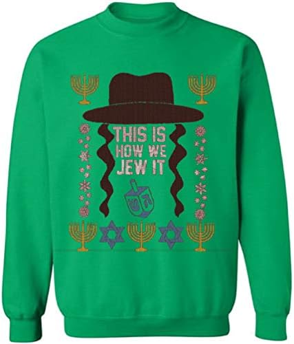 Pekatees hanukkah ružna dukserica, ovako je Židov, Jevrejski džemper