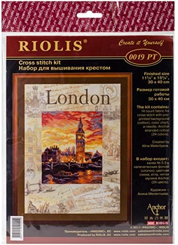 Riolis Stamped Cross Stitch Kit 11.75X15.75-gradovi svijeta: London