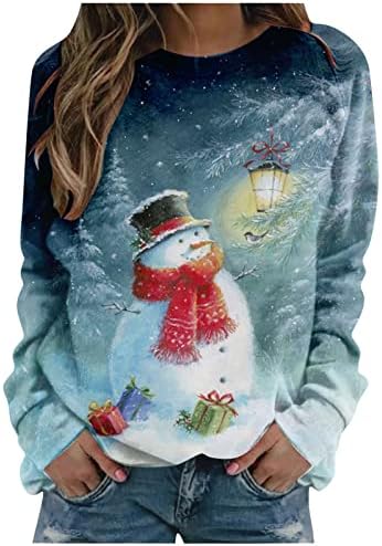 Safeydaddy Wemens 1/4 Zip pulover Duks, ležerni džemper za kabeli za žene za žene tiskane mashirtne pulover