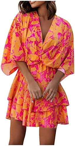 FQZwong ružičasta haljina za žene Seksi ljeto 2023, casual formalno elegantno party club plaža moda za odmor