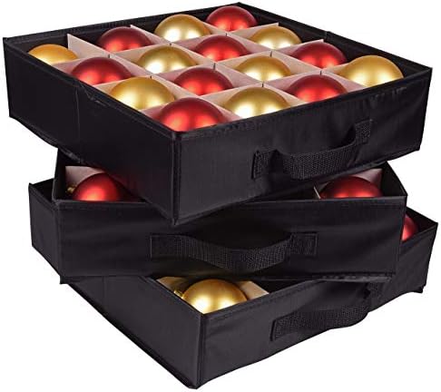 ProPik Božić Ornament Storage Box, Organizator drži do 48 Božić kugle sa 3 odvojene prenosive tacne, kontejner