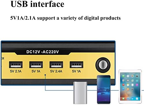 Modifikovani sinusni talasni Inverter 1600 vati 12/24V/48V DC do 220V AC 2 Ac utičnice 4 USB porta inteligentni