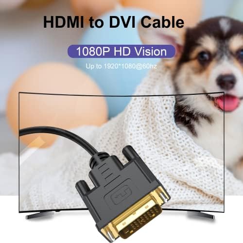 UV-kabl HDMI na DVI kabl 6.6 ft, dvosmerni DVI-D na HDMI muški na muški Adapter za velike brzine podrška