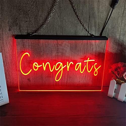 DVTEL Čestitamo neonski znak LED neonske modeliranje svijetlo svjetlosne slova Akrilna ploča Neon Dekorativna
