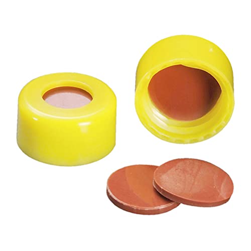 Microliter 09-0021Y kape sa FEP / butil Septa, žuta, 9 mm