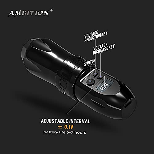 Ambition Troll 1950mah komplet Mašina za bežičnu tetovažu - rotaciona olovka za kertridž sa digitalnim LCD