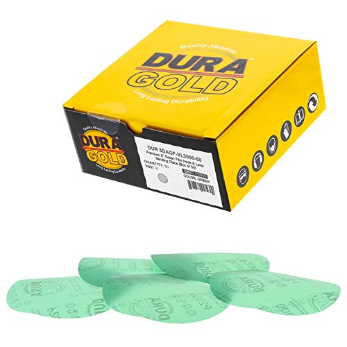 Dura-Gold 5 Green Film PSA brusni diskovi - 2000 Grit & 5 Kuka i petlja da brukala ploča ploča