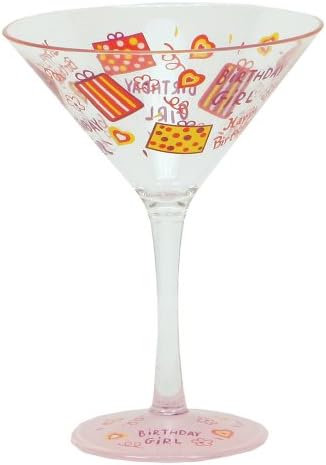 Lolita Love My Party of Two Birthday Girl 12-unca akril Martini Drinkware, Set od 2
