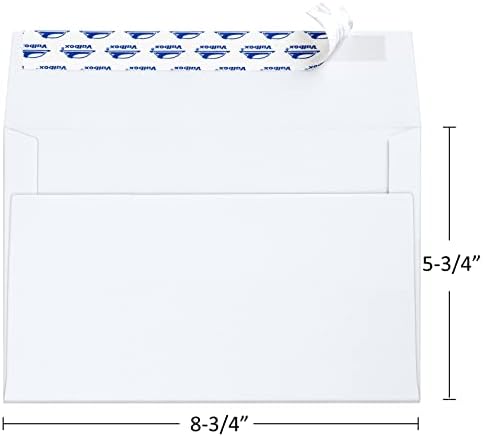Valbox A9 pozivnice koverte 250 Kol 5-3/4 x 8-3/ 4 bijele koverte Self pečat za pozivnice, fotografije,