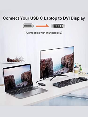 CableCreatiat USB C u DVI adapter 1080p @ 60Hz, USB-C u DVI-D adapter za kabel Kompatibilan sa Macbook Pro