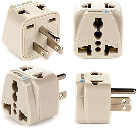 OREI SAD, Japan ,Filipini & amp; više putni Adapter Plug-2 u 1-CE Certified - RoHS Compliant-4 Pack-bijela
