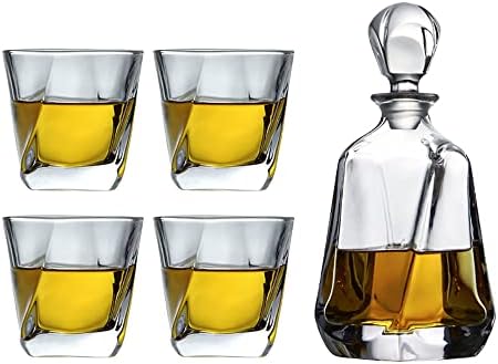cathyladi Crystal Old Fashioned Whiskey Glass Luxury 7.7 Oz Cups Set od 2/4/6 šalica klasičnog debelog ponderiranog