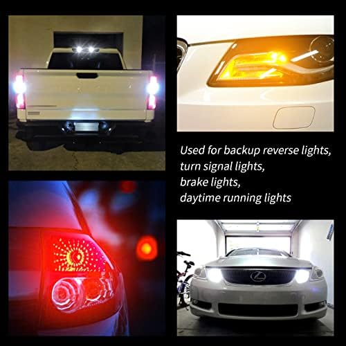 YAKASTAR 3157 LED sijalica za svjetla za vožnju unazad, 60-SMD Super Bright Low Power 3056 3156 3157 4157
