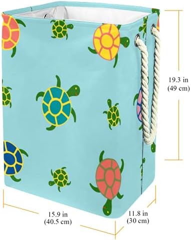 DEYYA vodootporne korpe za veš visoke čvrste sklopive morske kornjače plava korpa za štampanje za odrasle