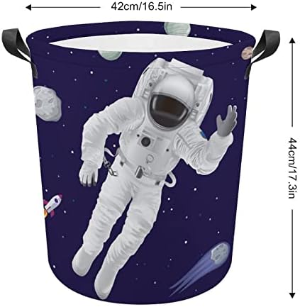 Astronaut i planete korpe za veš sa ručkama vodootporne sklopive okrugle korpe za odeću Organizator kante